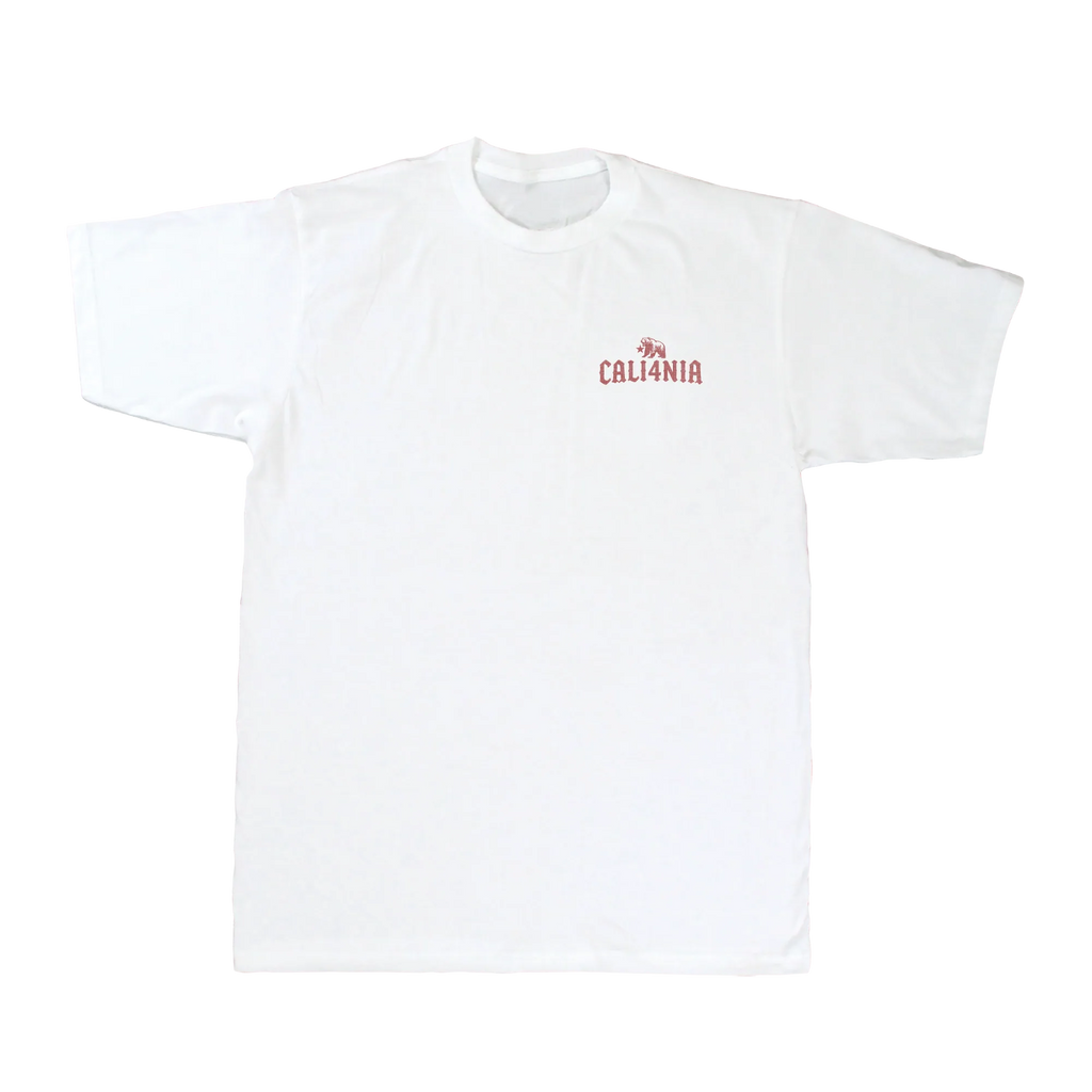 I Charge Small Waves Tee — White (front)