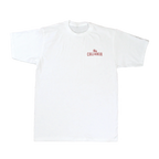I Charge Small Waves Tee — White (front)