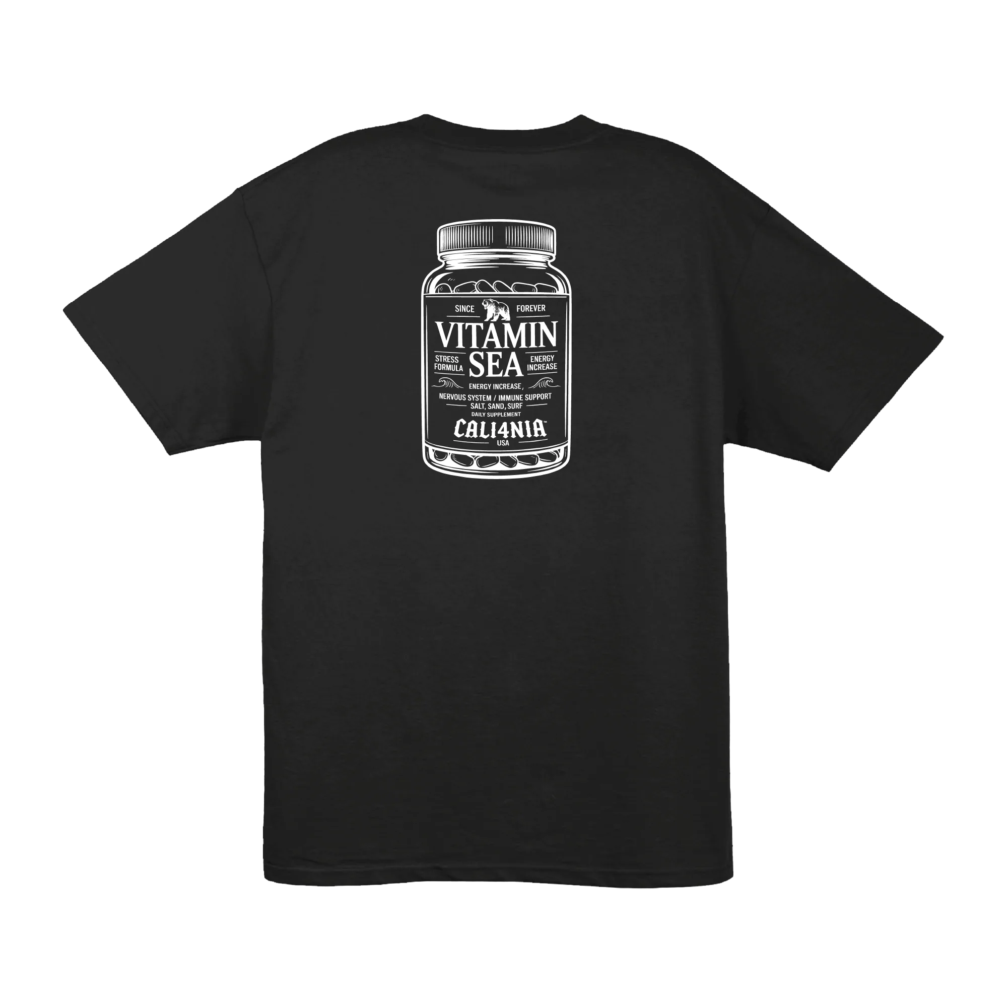 Vitamin Sea Tee — Black (back)