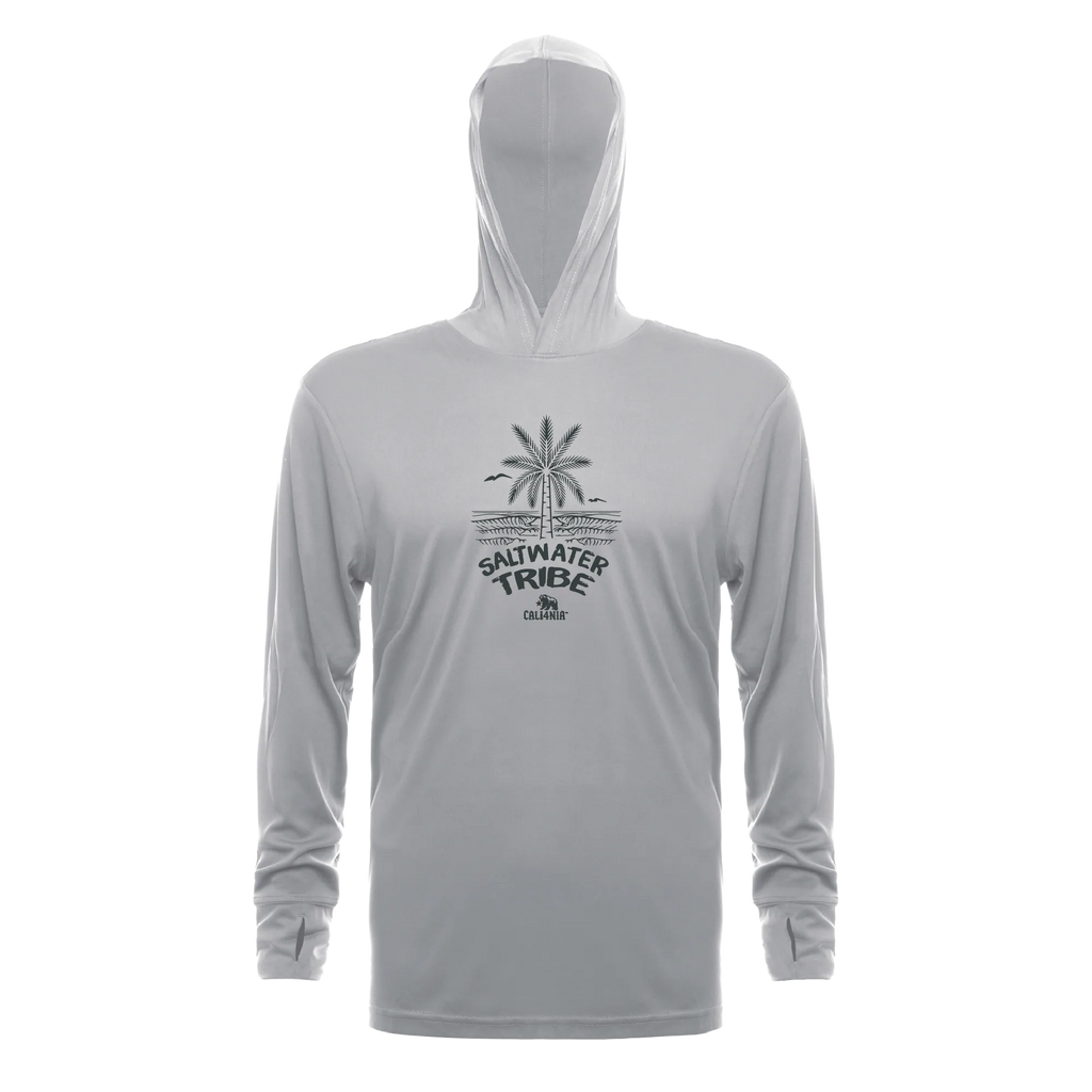 Saltwater Tribe Performance Hoodie — Metal (front)