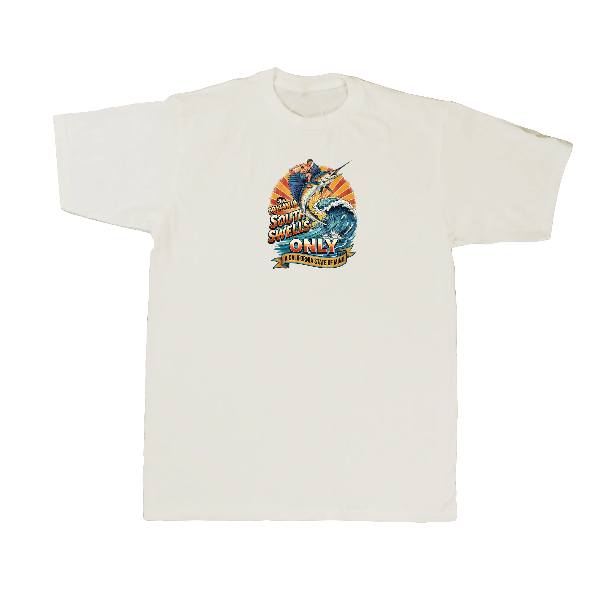 South Swells Tee — Natural (front)