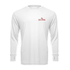 I Charge Small Waves Performance Crew — White (front)