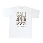 CALI4NIA Tee — White (front)