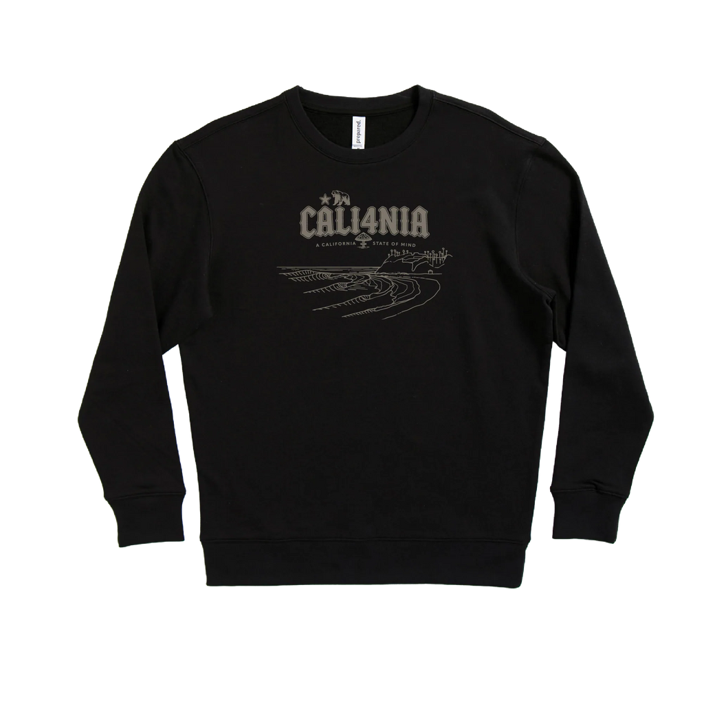 Down South Crew Fleece — Black (front)