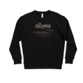 Down South Crew Fleece — Black (front)