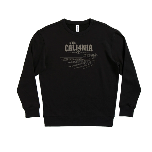 Down South Crew Fleece — Black (front)