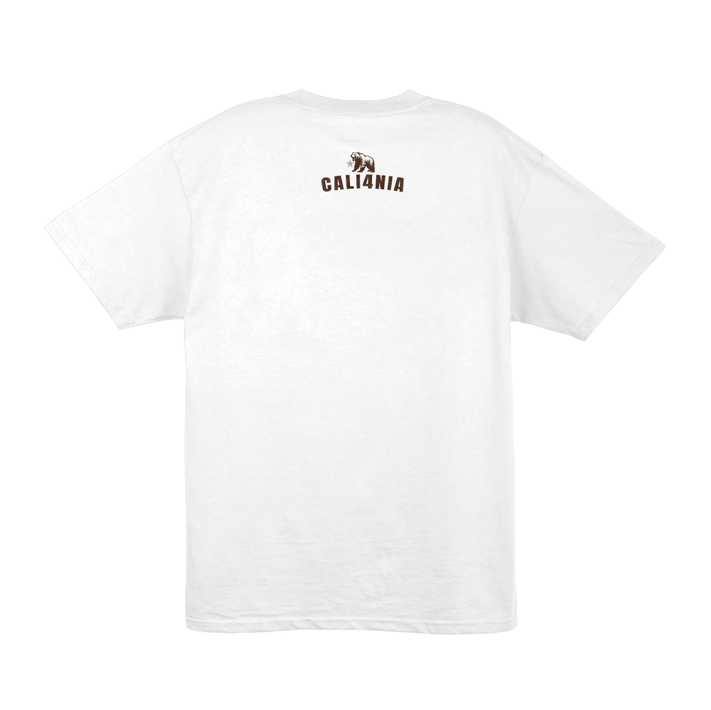 CALI4NIA Tee — White (back)