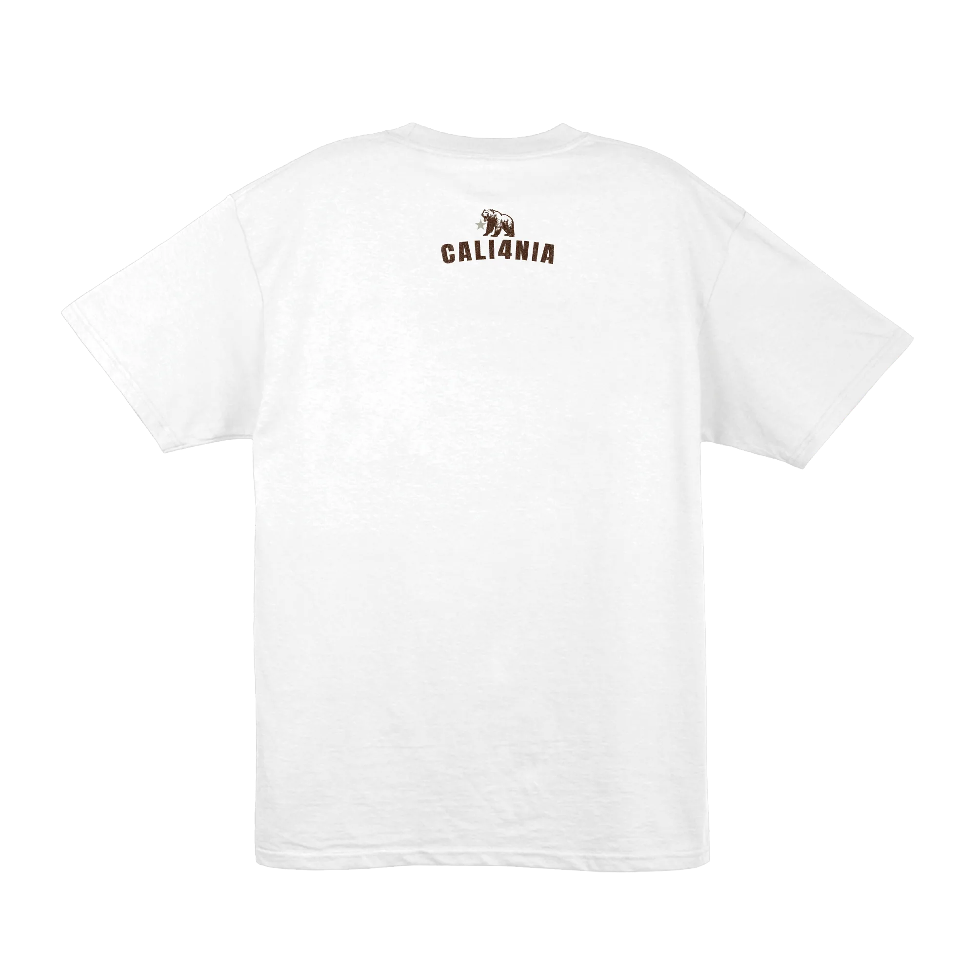 CALI4NIA Tee — White (back)