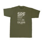 SPF Tee — Military Green (front)