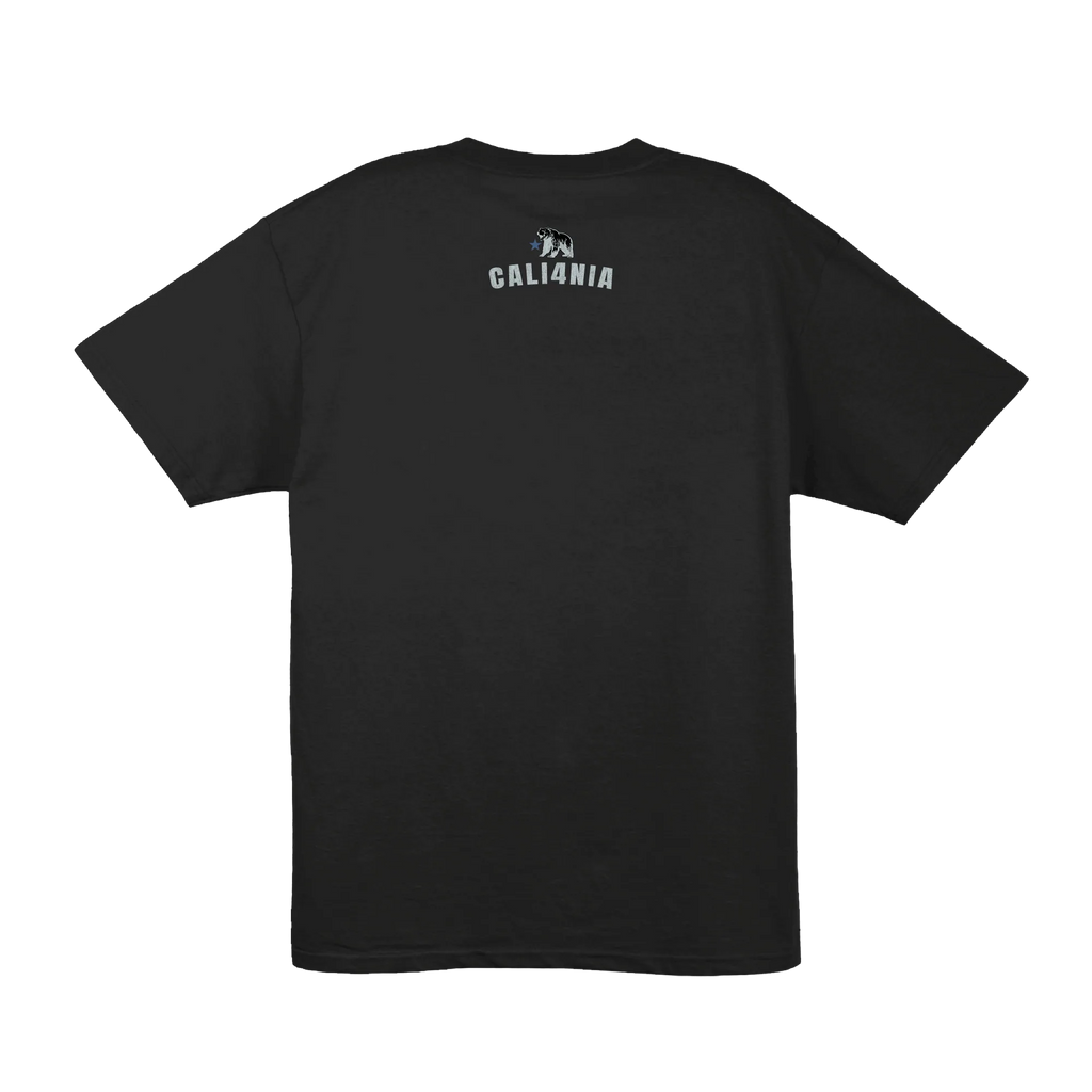 CALI4NIA Tee — Black (back)
