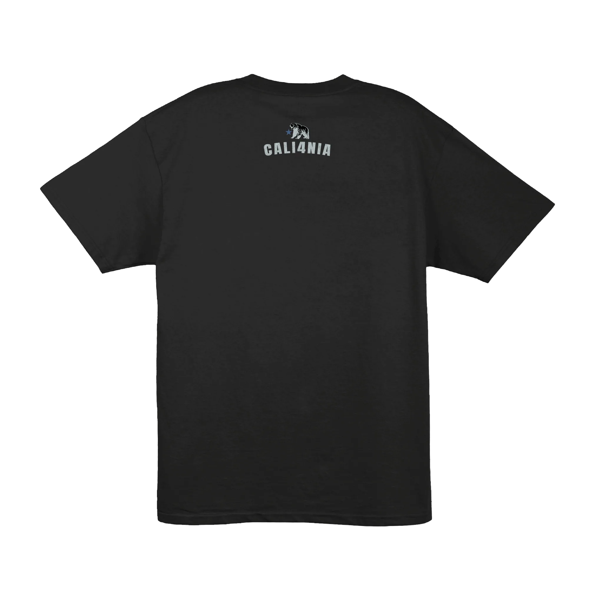 CALI4NIA Tee — Black (back)