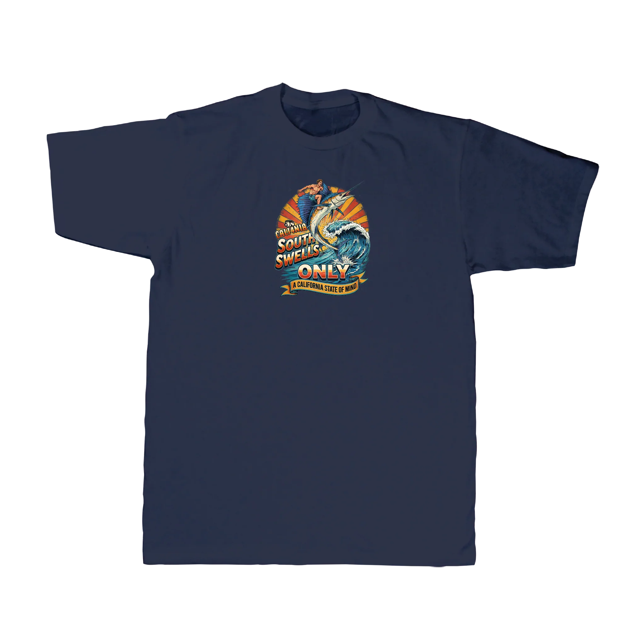 South Swells Tee — Navy (front)