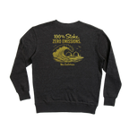 100% Stoke Crew Fleece — Charcoal (back)