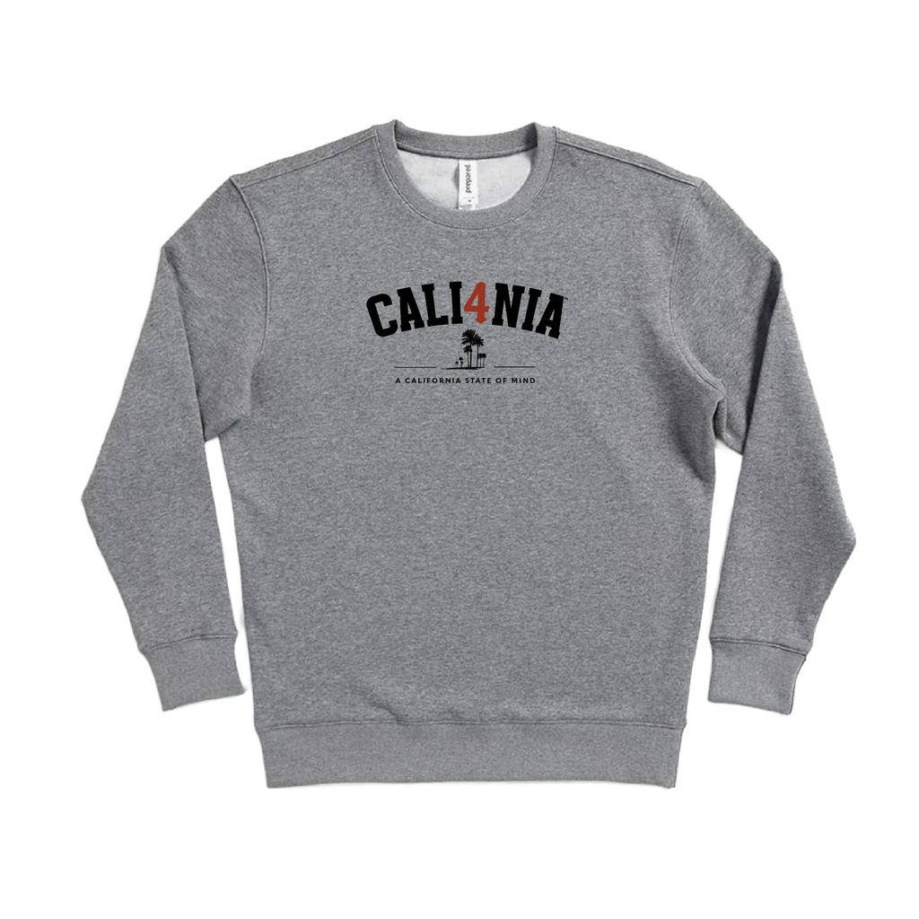 Collegiate Crew Fleece — Heather Grey (front)