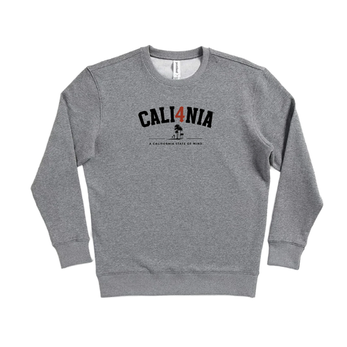 Collegiate Crew Fleece — Heather Grey (front)