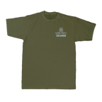 Saltwater Tribe Tee — Military Green (front)