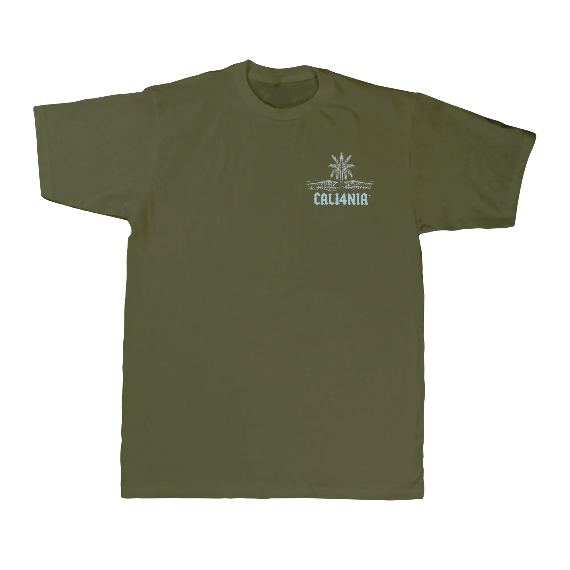 Saltwater Tribe Tee — Military Green (front)