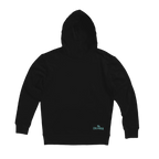 I Charge Small Waves Pullover Hoodie — Black (back)