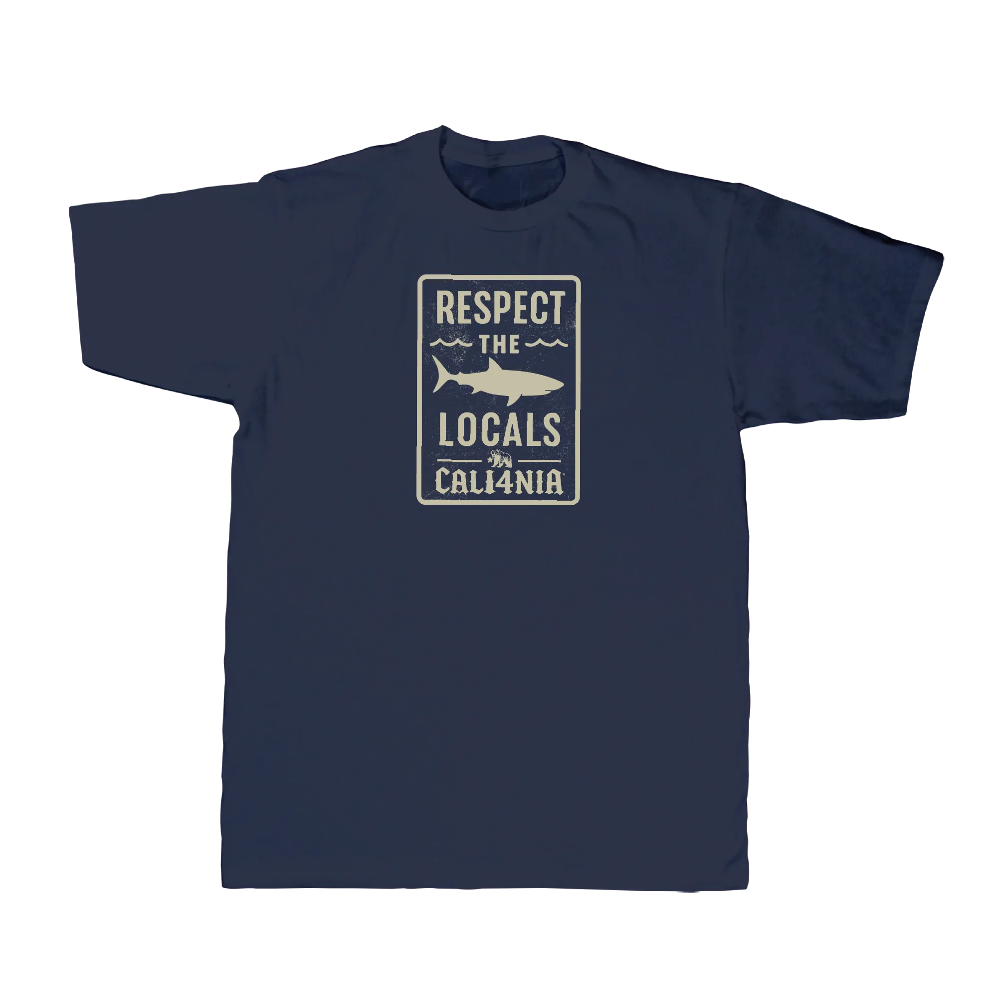 Respect the Locals Tee — Navy (front)