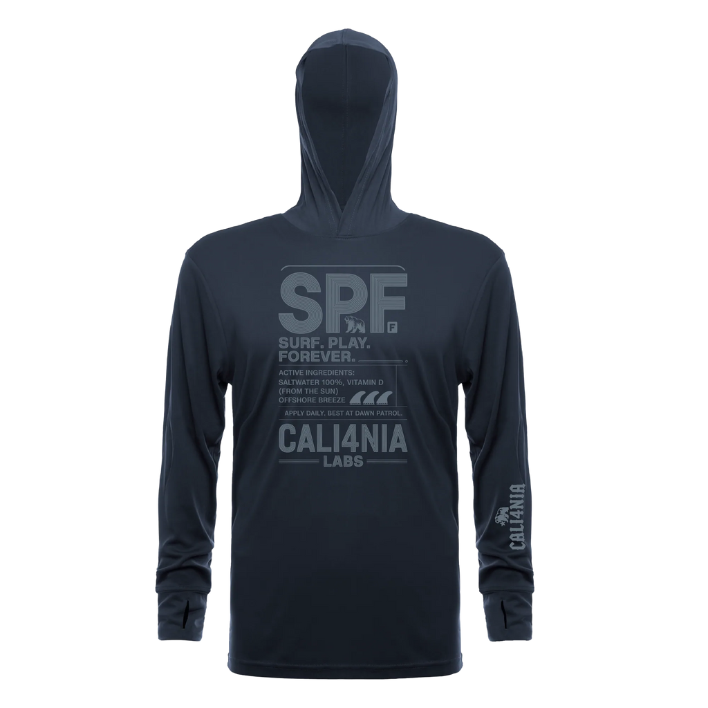 SPF Performance Hoodie — Steel Grey (front)