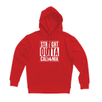 Straight Outta CALI4NIA Pullover Hoodie — Red (front)