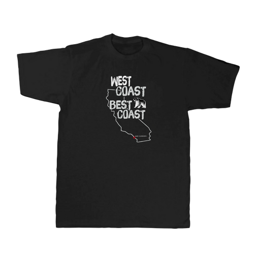 Best Coast Tee — Black (front)