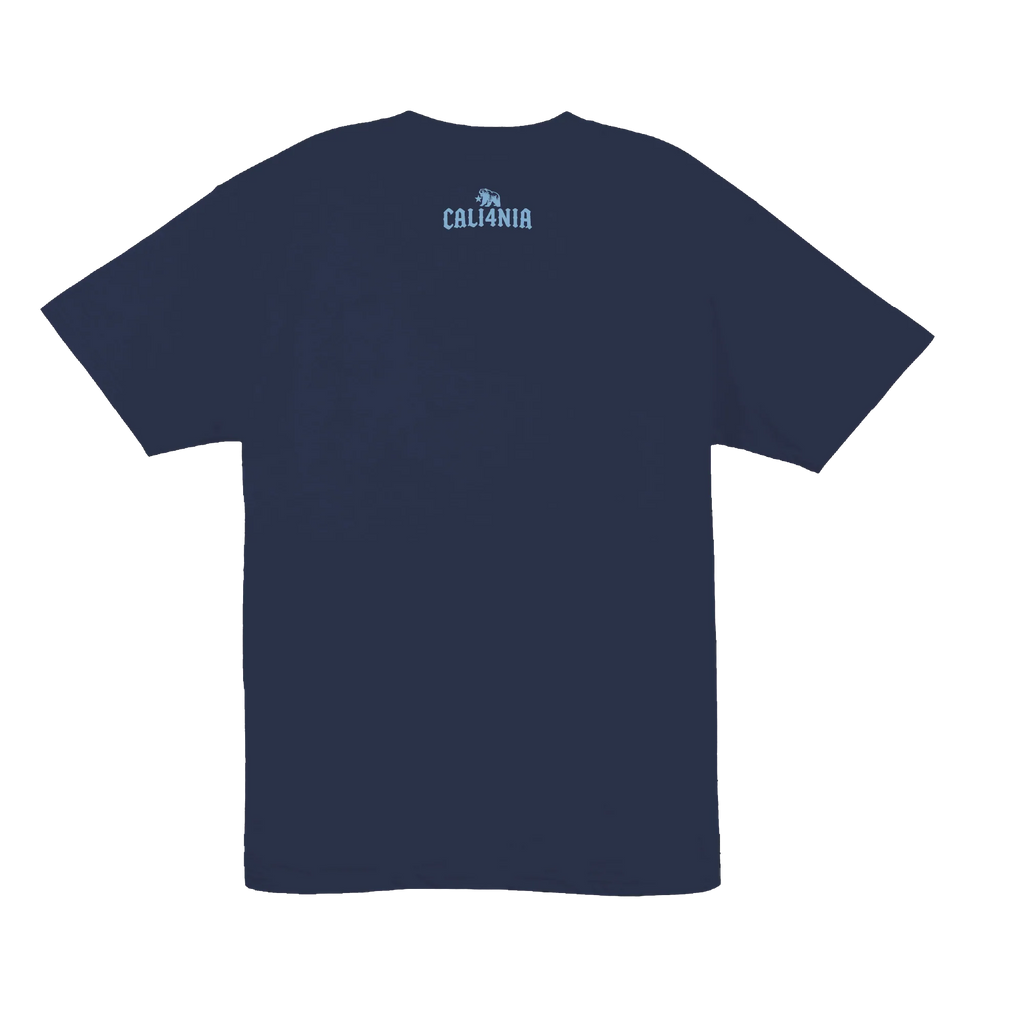 Pray for Surf Tee — Navy (back)