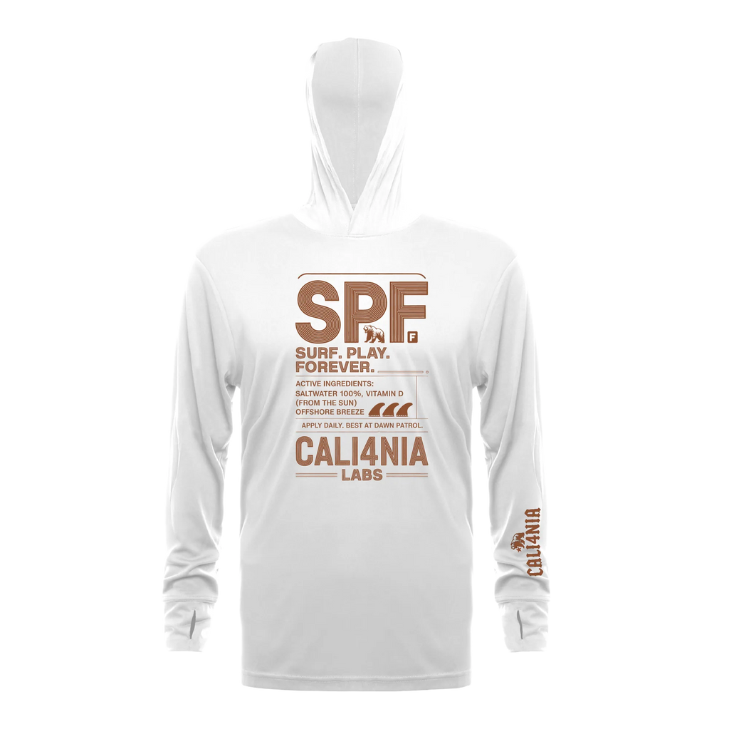 SPF Performance Hoodie — White (front)
