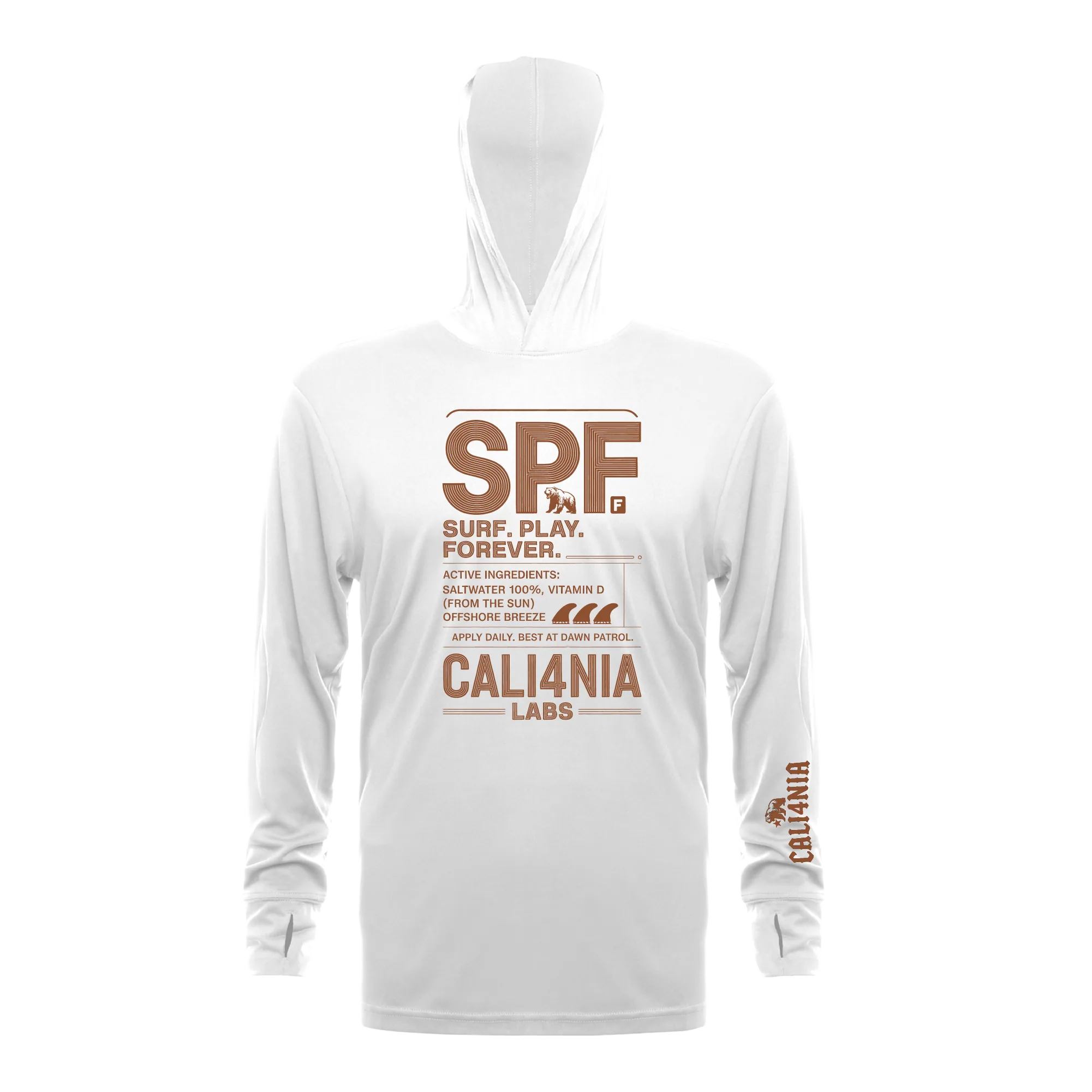 SPF Performance Hoodie — White (front)