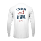 I Charge Small Waves Performance Crew — White (back)