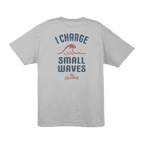 I Charge Small Waves Tee — Heather Grey (back)