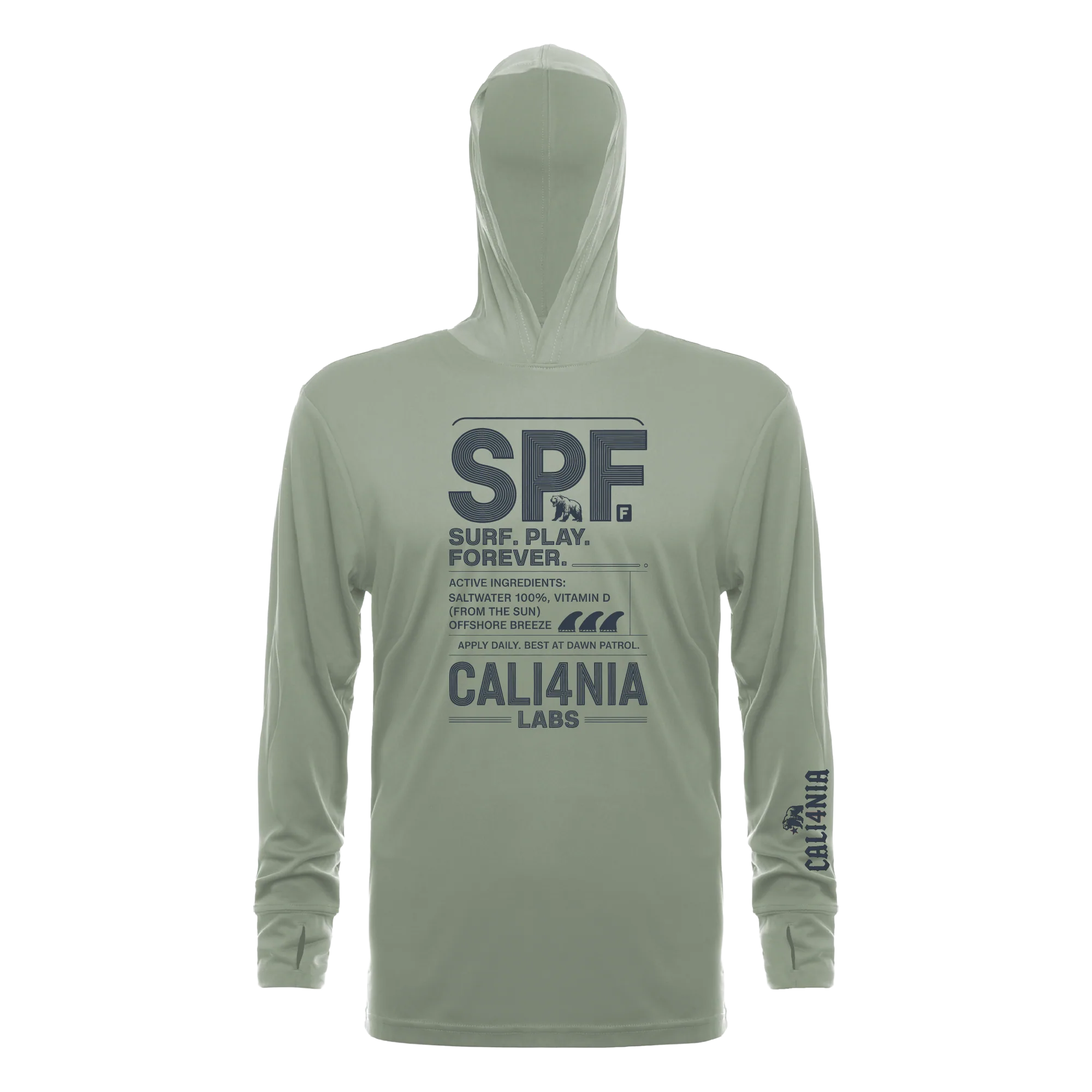 SPF Performance Hoodie — Sage (front)