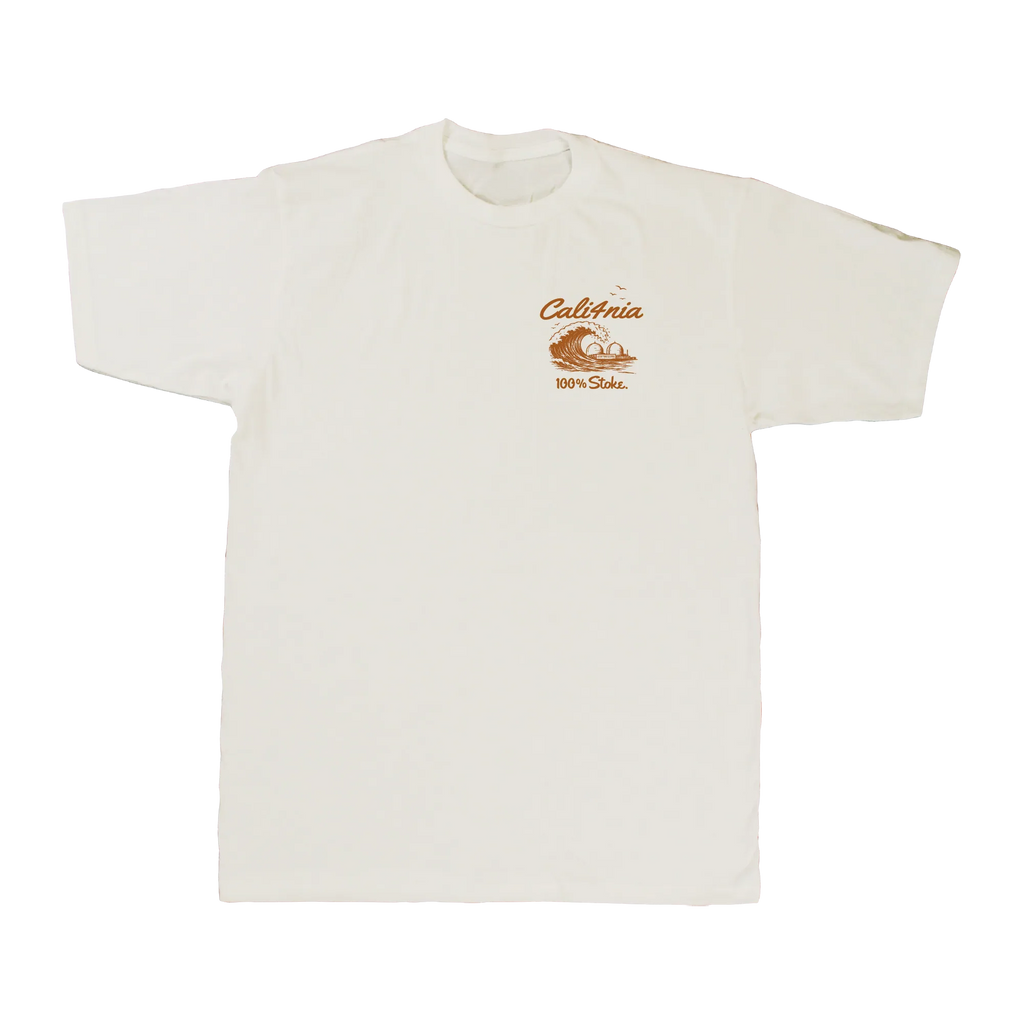 100% Stoke Tee — Natural (front)