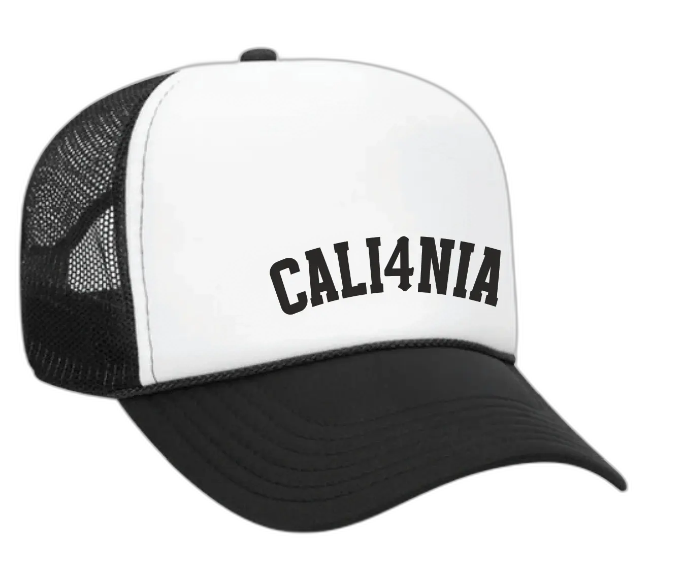 Collegiate High-Density Trucker Hat - White/Black