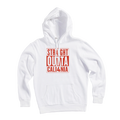 Straight Outta CALI4NIA Pullover Hoodie — White (front)