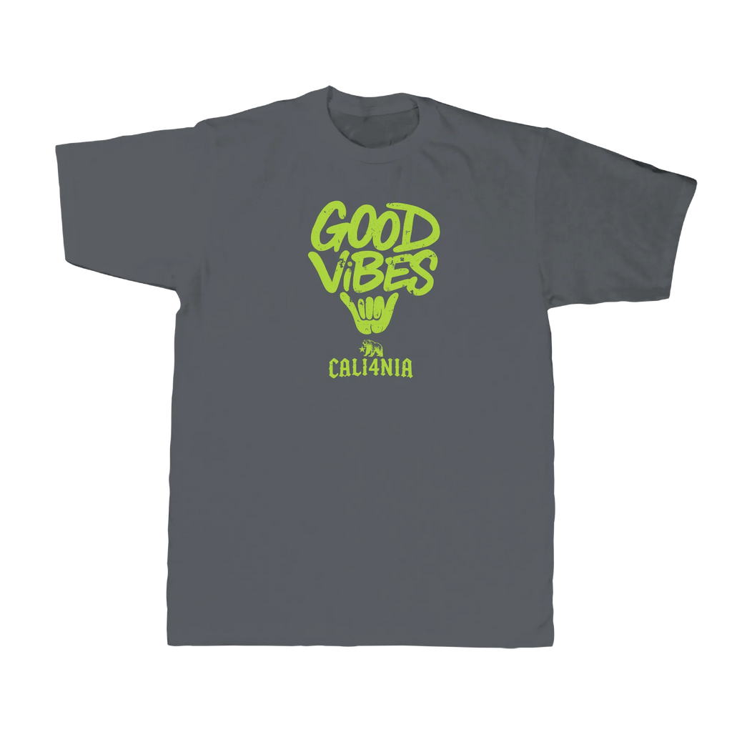 Good Vibes Tee — Charcoal (front)