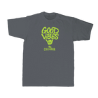 Good Vibes Tee — Charcoal (front)