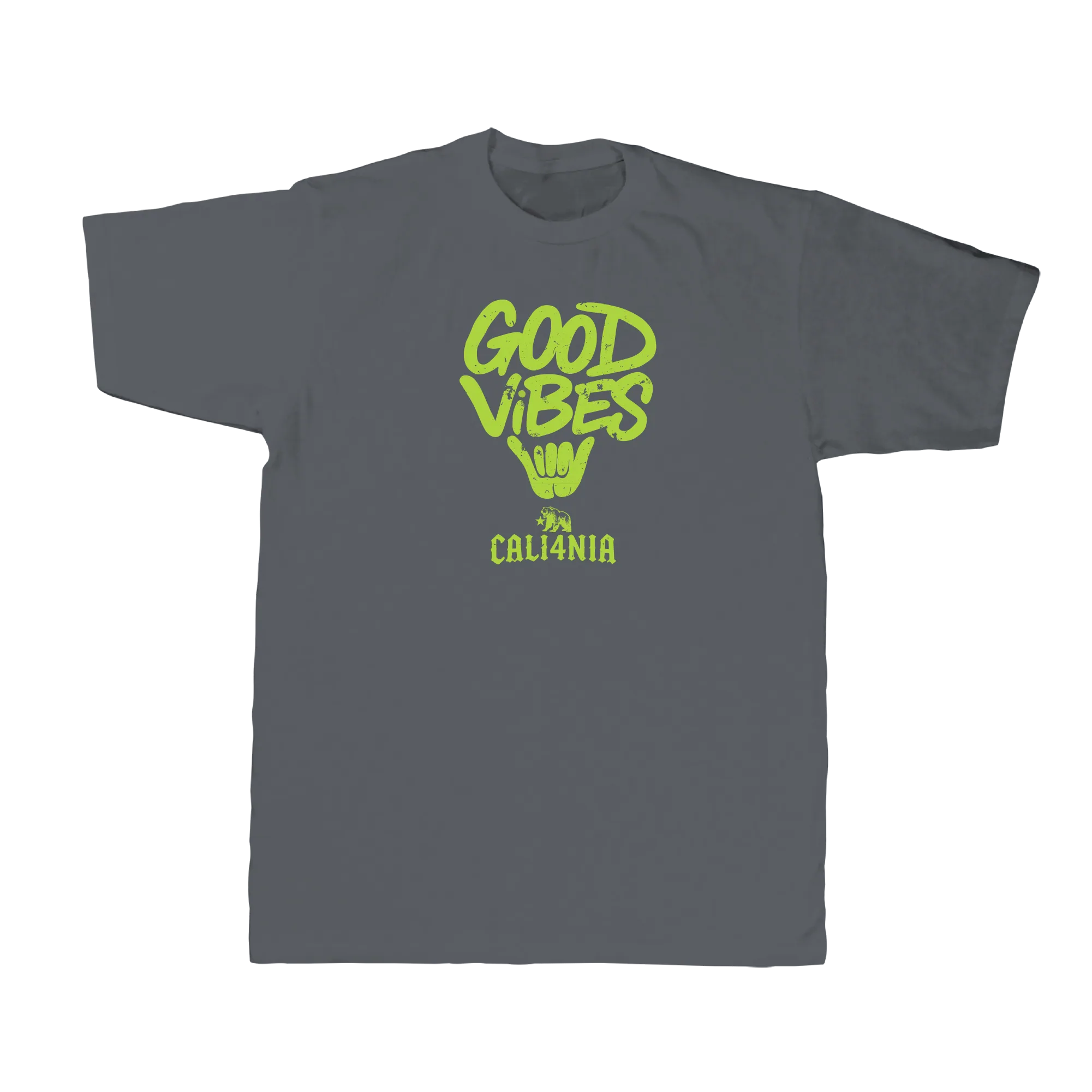 Good Vibes Tee — Charcoal (front)
