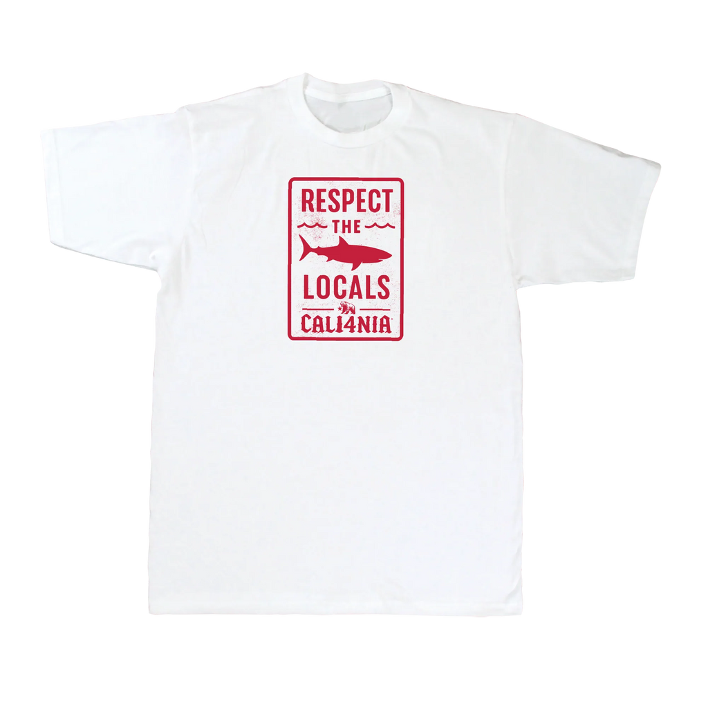 Respect the Locals Tee — White (front)