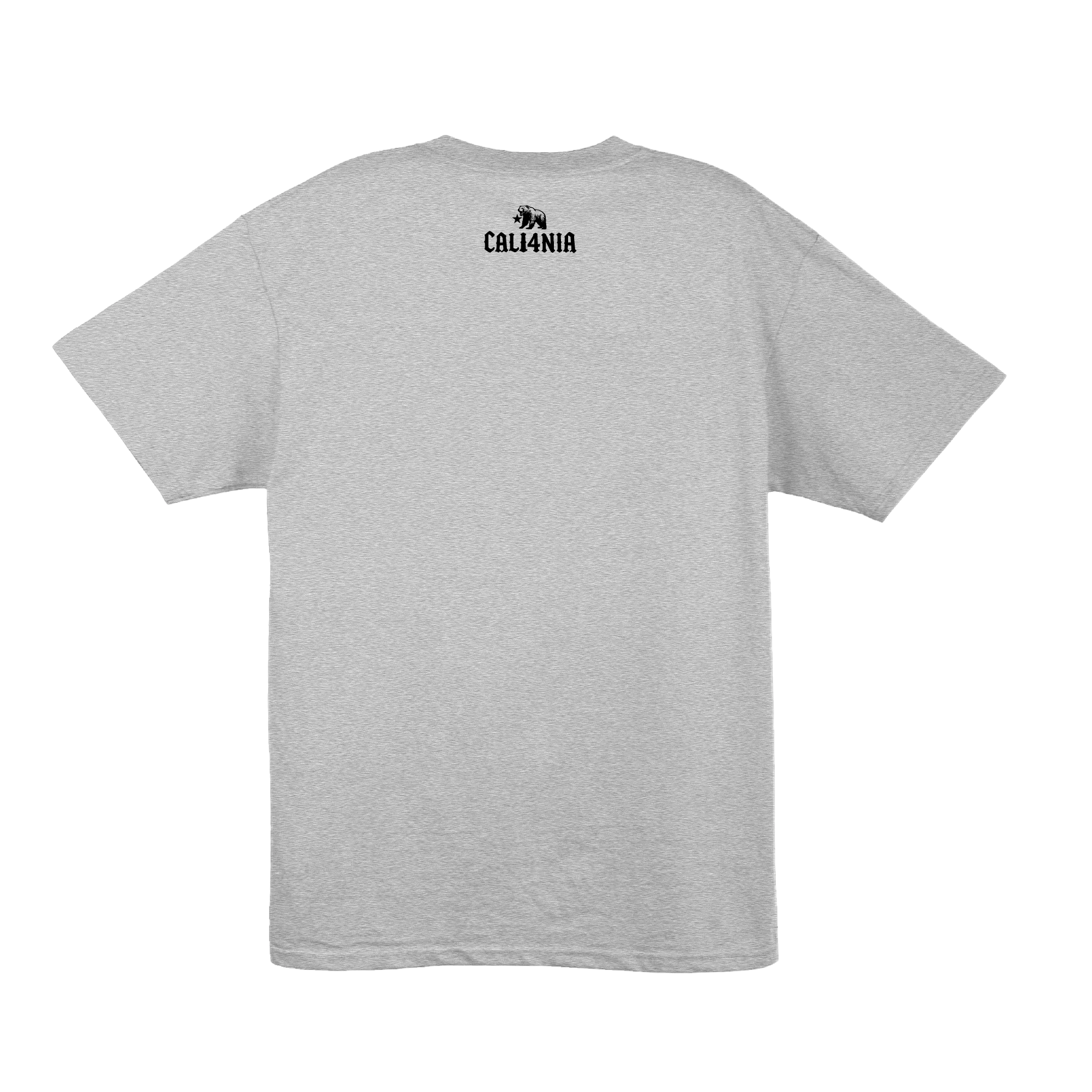Straight Outta CALI4NIA Tee — Heather Grey (back)