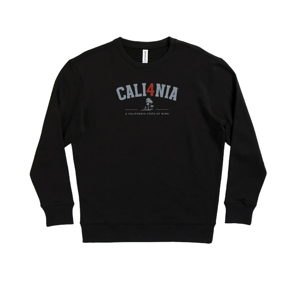 Collegiate Crew Fleece — Black (front)