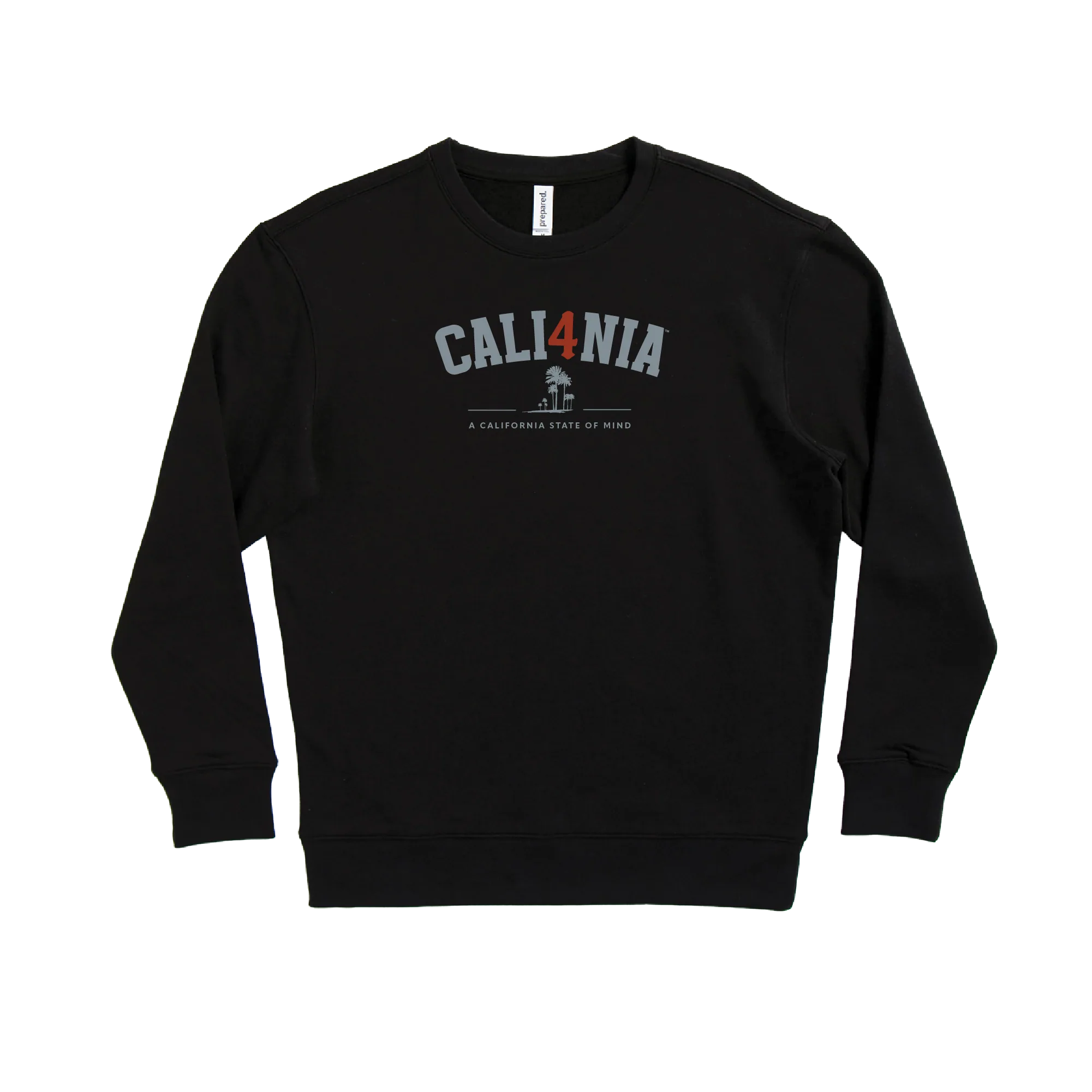 Collegiate Crew Fleece — Black (front)