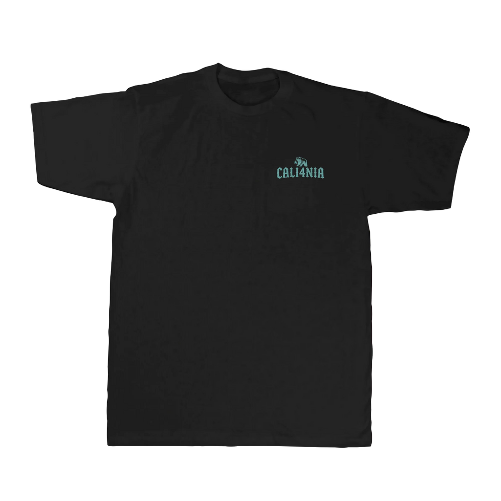 I Charge Small Waves Tee — Black (front)