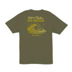 100% Stoke Tee — Military Green (back)