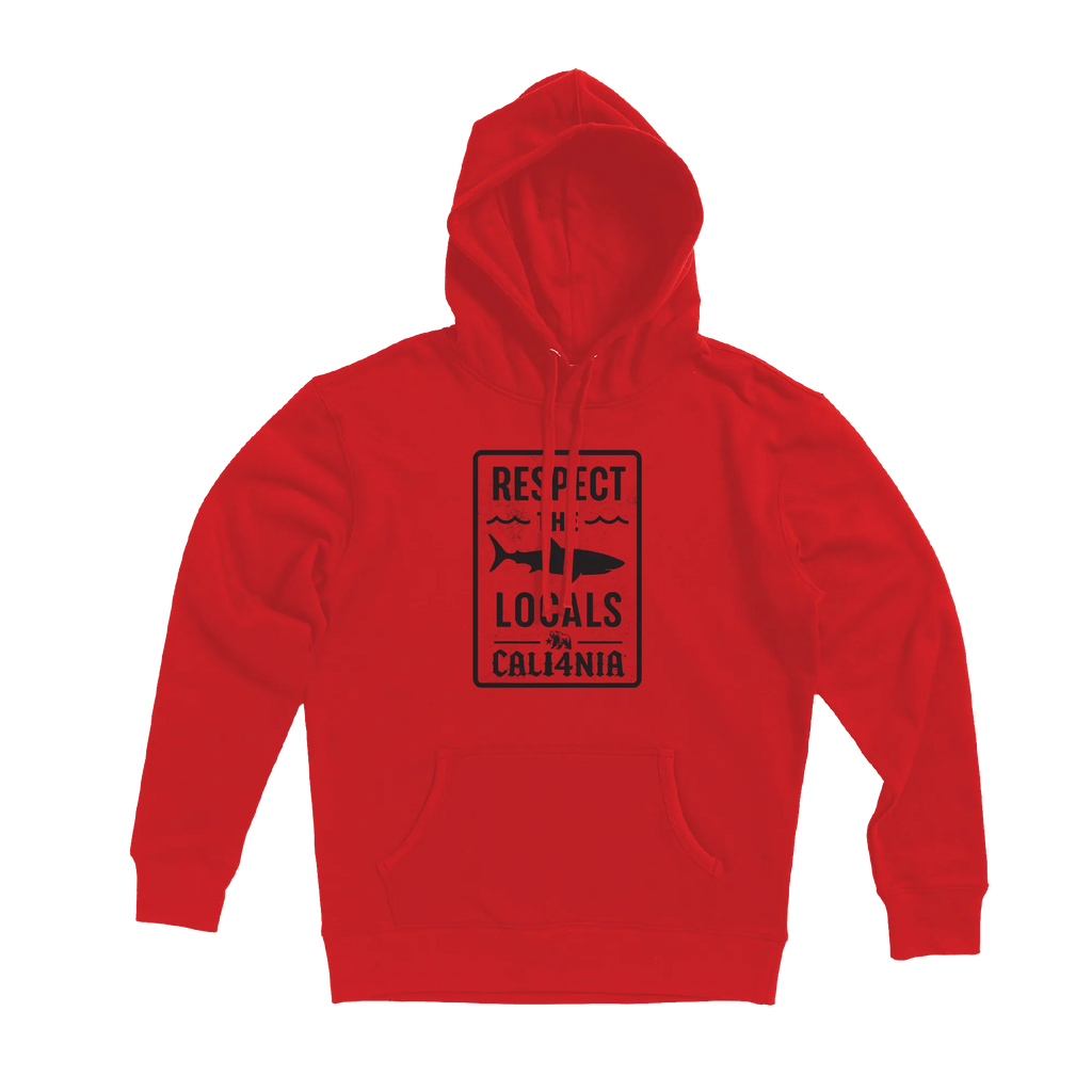 Respect the Locals Pullover Hoodie — Red (front)