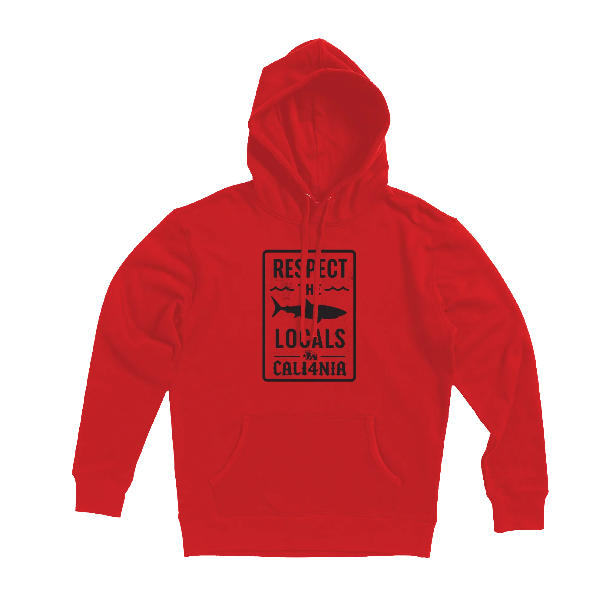 Respect the Locals Pullover Hoodie — Red (front)