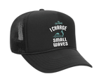 I Charge Small Waves Trucker Hat - Black