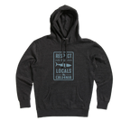 Respect the Locals Pullover Hoodie — Charcoal (front)