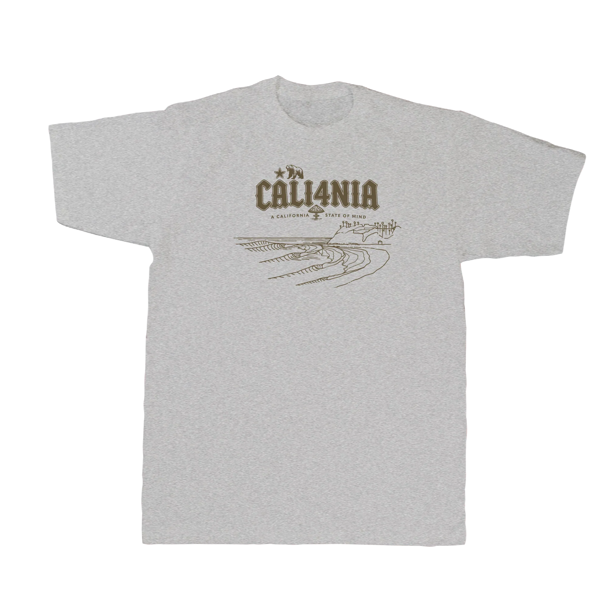 Down South Tee — Heather Grey (front)