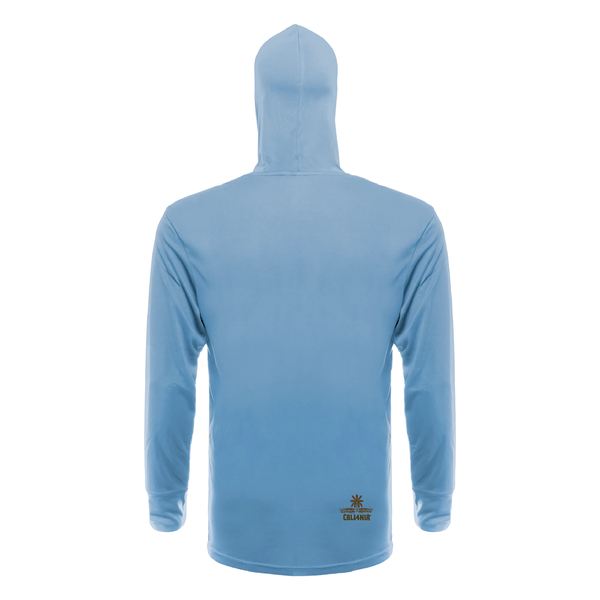 Saltwater Tribe Performance Hoodie — Lt Blue (back)